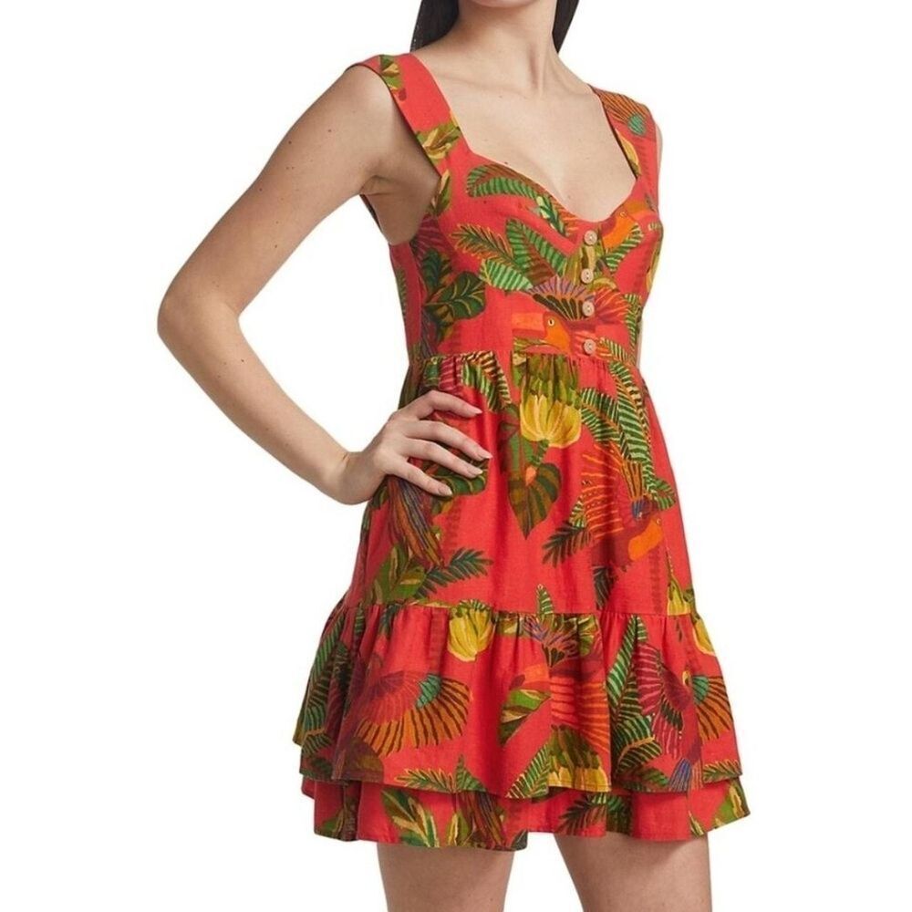 FARM Rio Red Tropical Mini Dress - Picture 4 of 11
